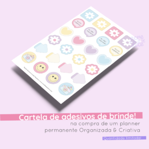 Planner e Caderno Organizada & Criativa Azul